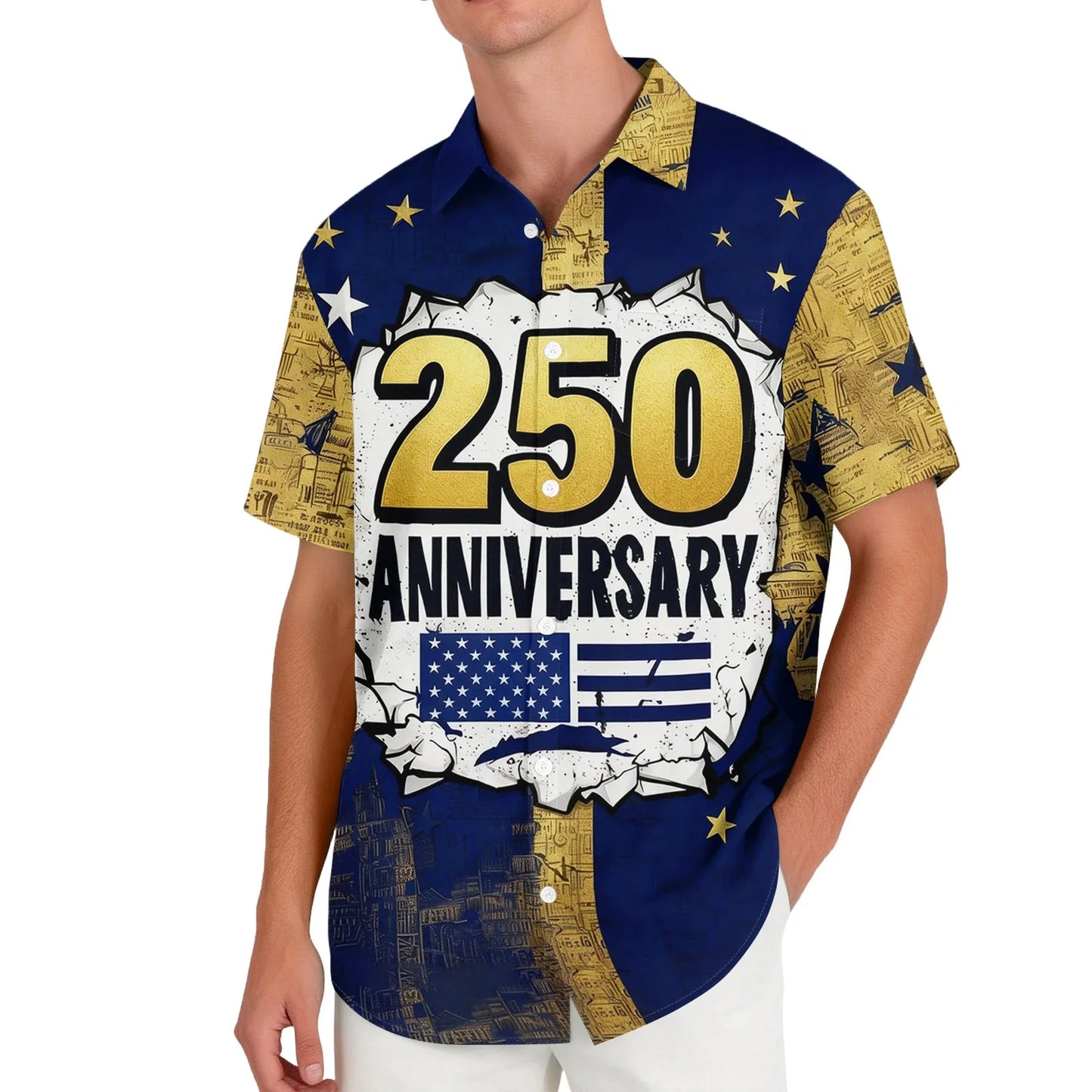 Patriotic American Flag Print Mens 250 Years of Freedom Raglan T Shirt Waffle V Neck Short Sleeve Casual Tops