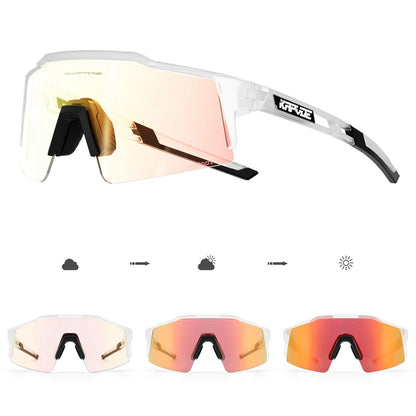 Photochromic Cycling Sunglasses for Men Women Bike Glasses Riding Driving UV400 Mountain Bicycle Goggles Eyewear Sports
