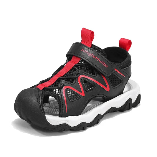 Summer Breathable Anti-Slip Sport Sandals for Boys&Girls Kids Outdoor Closed-Toe Beach Shoes Anti-Bump Water Sandals