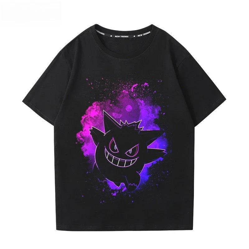 Printing Tee Pure Cotton T-shirt Men's 2026 Summer Fashion Oversize Street Casual Y2K Tops Streetwear Clothing