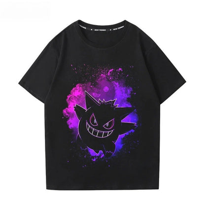 Printing Tee Pure Cotton T-shirt Men's 2026 Summer Fashion Oversize Street Casual Y2K Tops Streetwear Clothing