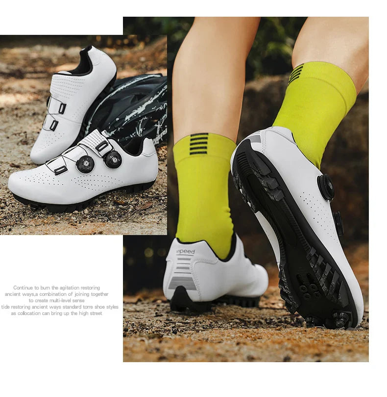 New Cycling Sports Shoes Men MTB Pedal Bicycle Shoes Women Lightweight Road Self-Locking SPD Racing Shoes Unisex Cycling Shoes