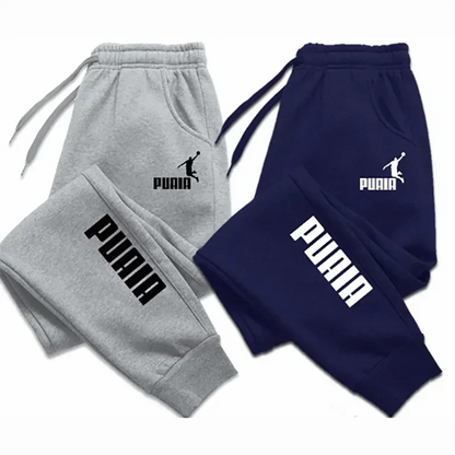 Printed Men's Sweatpants Spring Autumn Jogging Trousers Fitness Loose Fit Clothing Solid Color Outfit Streetwear Pants