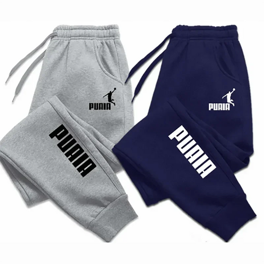 Printed Men's Sweatpants Spring Autumn Jogging Trousers Fitness Loose Fit Clothing Solid Color Outfit Streetwear Pants