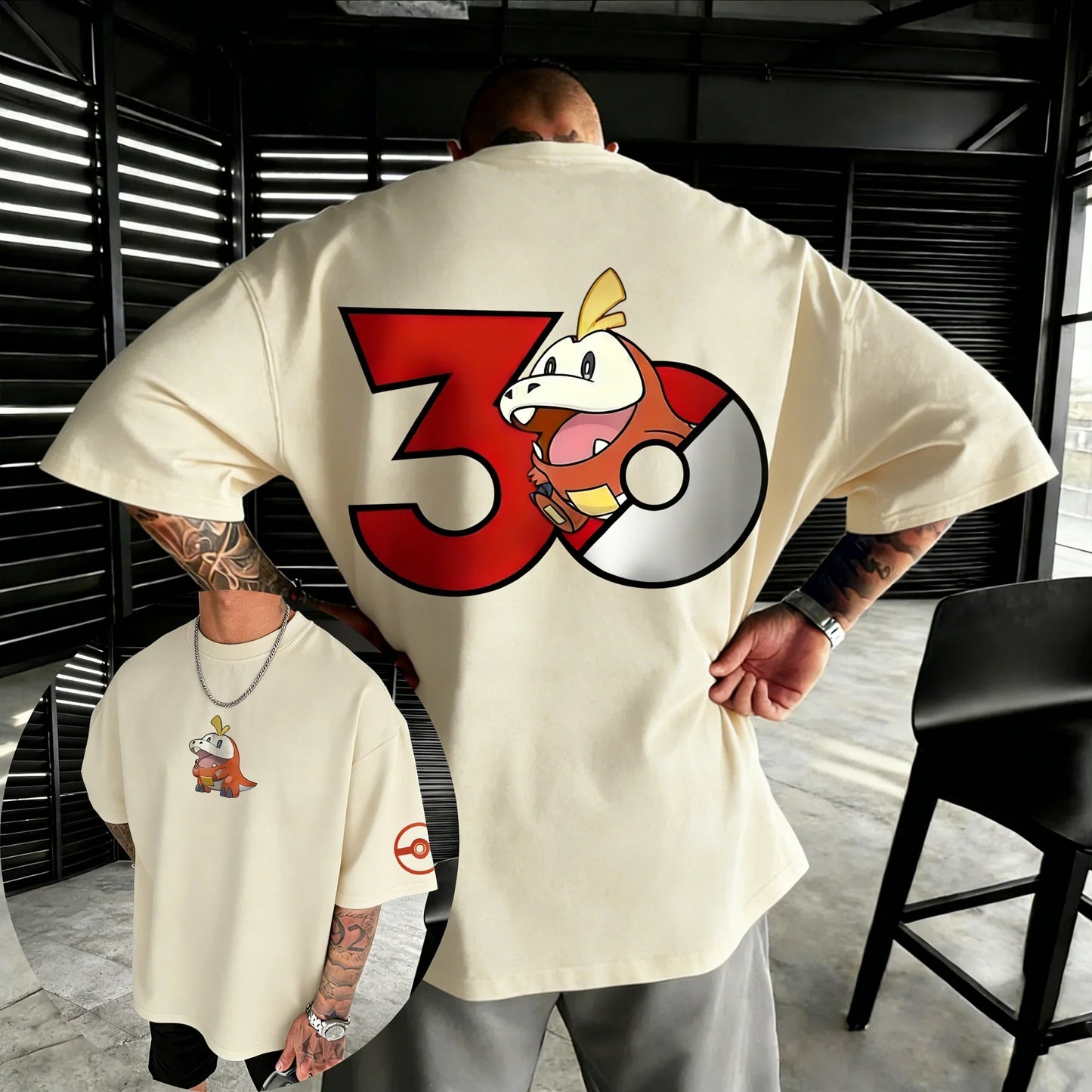 30th Anniversary Fueeco Co Cotton T-shirt Summer New Men's and Women's Loose Casual Hip Hop Trendy Short Sleeve Top