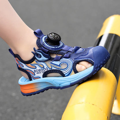 Children Sandals Lightweight Soft Sole Daily Wear Hollow Out Beach Shoes Anti Slip Wear-resistant Versatile Sports Leisure Shoes