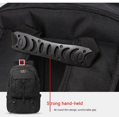 50L 80L Large Travel Backpack Men Separate Shoe Compartment Business Bag Outdoor Sports Waterproof Man Black Storage Backpacks