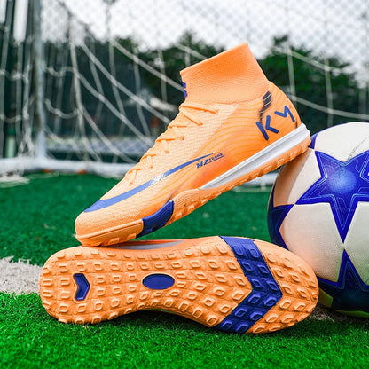 New Men Soccer Shoes Breathable Cleats Football Boots Training Boys Long Spikes Adult Outdoor Sport Non Slip Match Comfortable