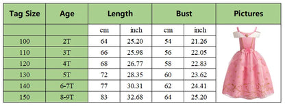 Girls Costume Sleeping Beauty Aurora Princess Party Rapunzel Halloween Snow White Cosplay Costume Kid Cinderella Dress up