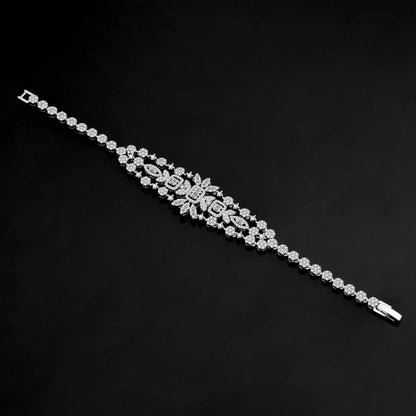 2024 New Luxury 4-piece Women's Wedding Jewelry Set Crystal Necklace Set Nigeria Dubai Jewelry Set