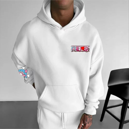 New ONE PIECE Men's Hoodie Sweater Tony Tony Chopper Japan Anime Summer Autumn New Boys Children's Long Sleeve Parent-Child Wear