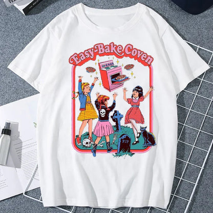 Let's Sacrifice Toby Horror Satanist Graphic Tops Unique Creative Cartoon Streetwear Unisex Scary Short-sleev Tee Ropa Hombre