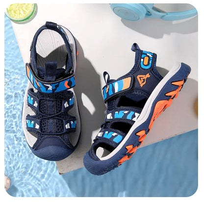 Summer Children Beach Water Sandals Brand Fashion Sneakers For Girls Boys Footwear Kids Non-slip Sandalias Leather Shoes