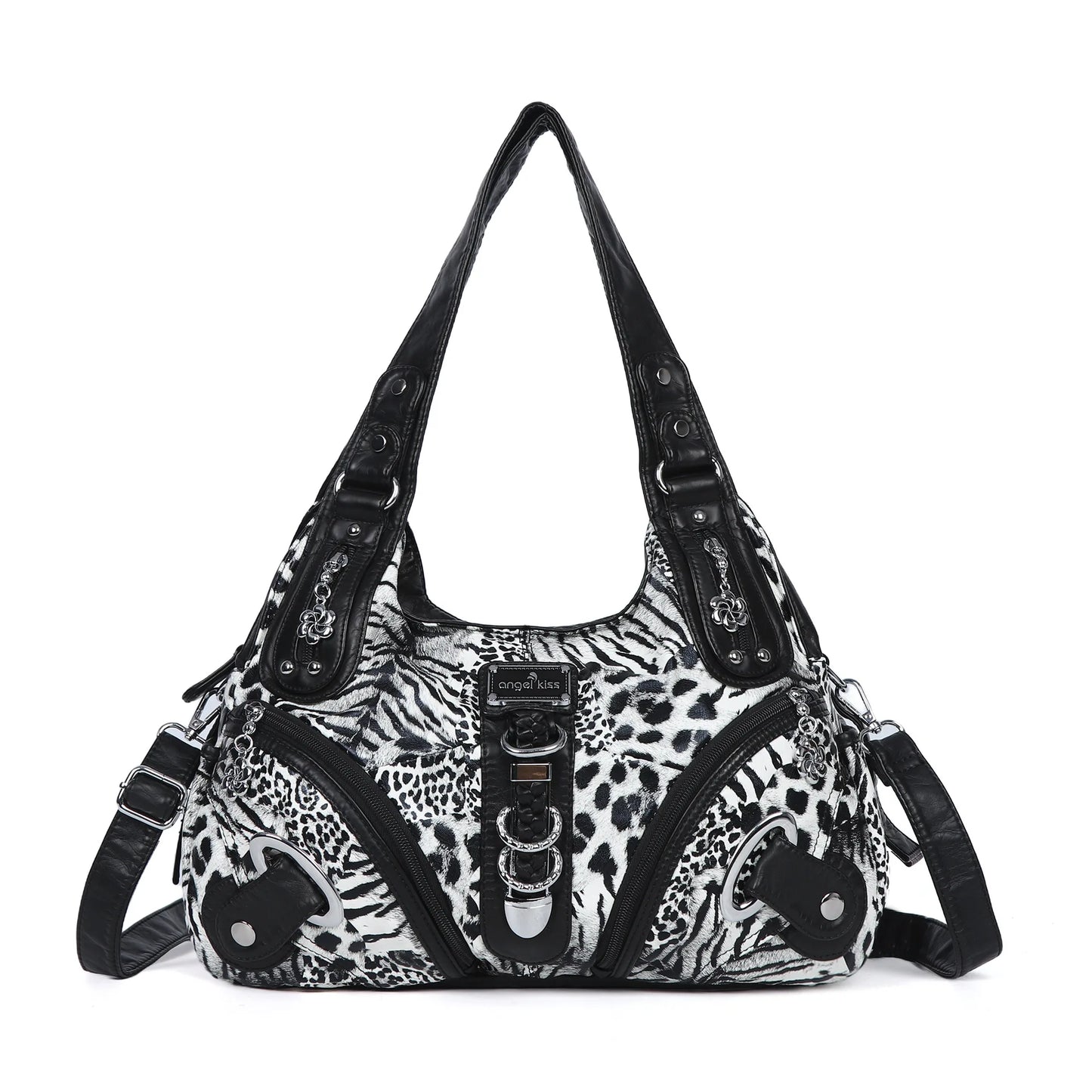 Women Handbags Leopard Bag Top-handle Handbag Fashion Satchel Dumpling Pack Shoulder Bag Tote Bag Hobos Large Purse