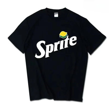2026 Summer New Trendy Brand INS Pepsi Cola Joint T-shirt Sprite Coca-Cola Men's and Women's Loose Cotton Couple's Short Sleeves