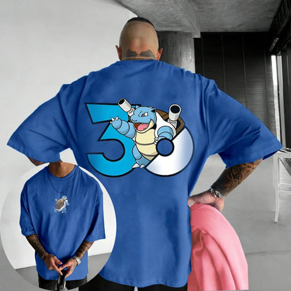 30th Anniversary Printed Cotton T-shirt Summer New Men's and Women's Loose Casual Hip Hop Trendy Short Sleeve Top