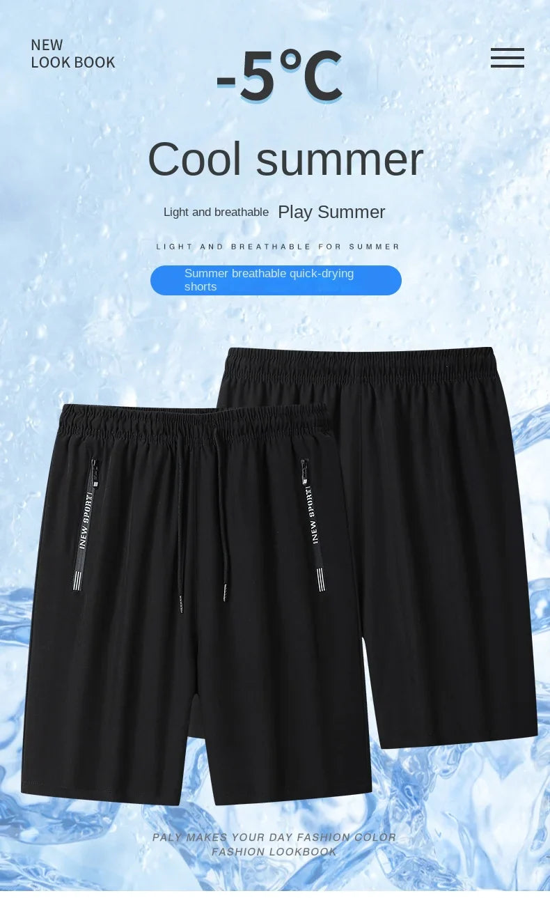 Men's Sports Shorts,bermuda Clothing, Fitness Jogging Shorts,ice Silk