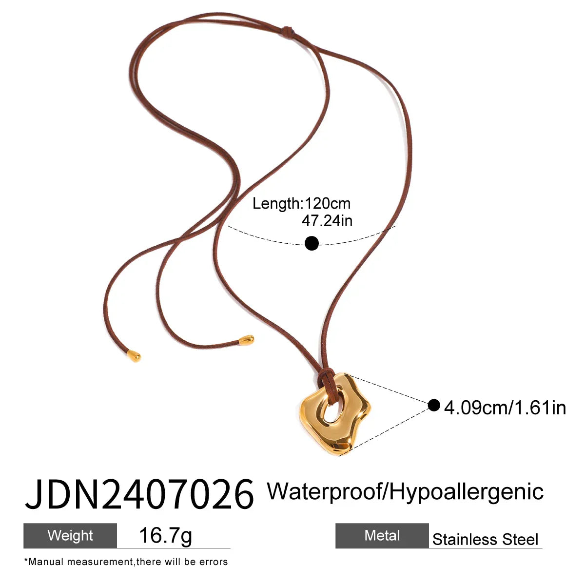 Waterproof Stainless Steel Micro Trend Cord Necklaces Women Statement Metal 18K Gold Plated Trendy 2024 Jewelry collares