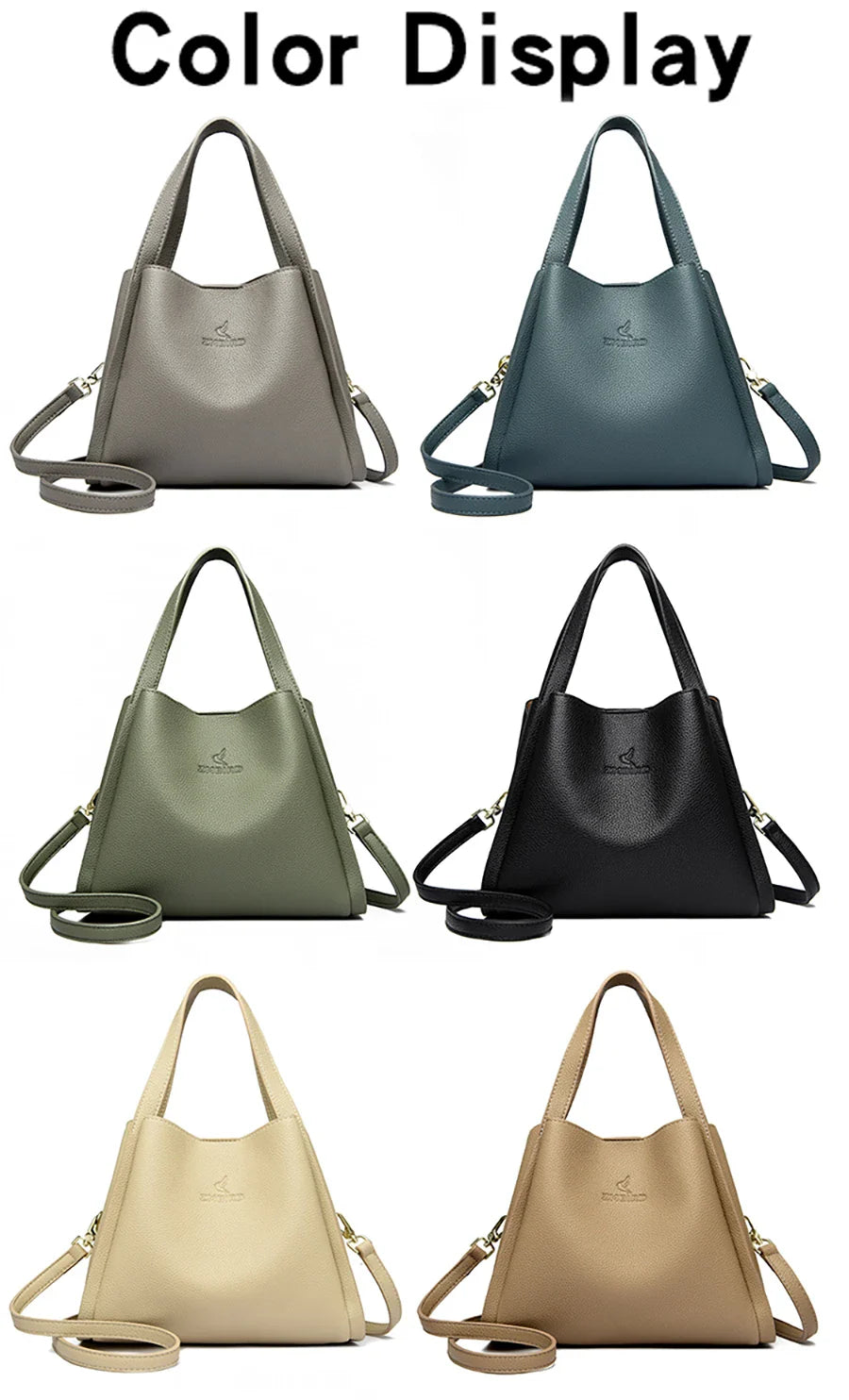 Genuine Brand Soft Leather Top-handle Bags Female Handbags Women Shoulder Crossbody Totes Messanger Bag Large Capacity Big Sac