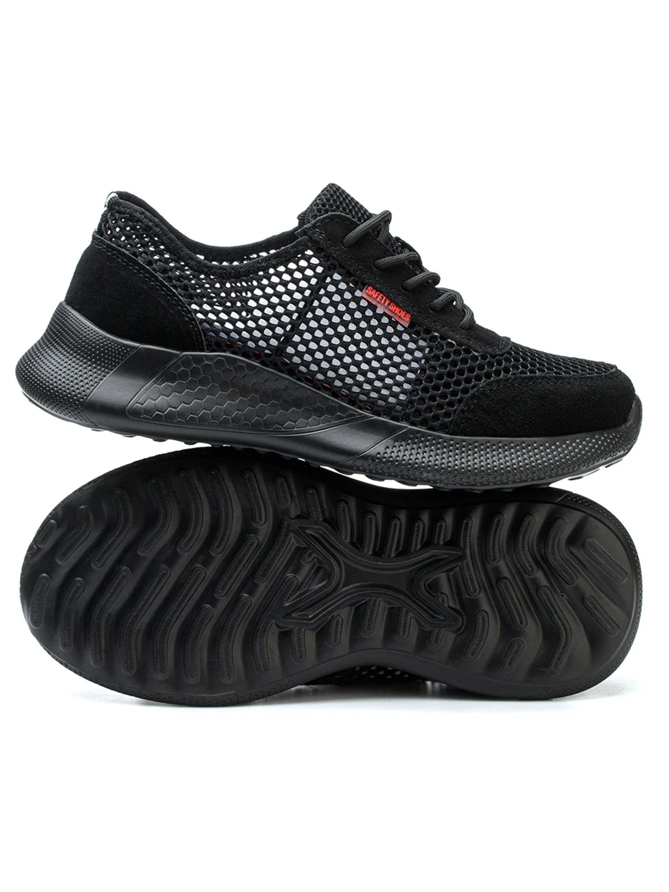Breathable Men Work Shoes Summer Safety Shoes Lightweight Protective Sneakers Safety Steel Toe Shoes Men Puncture-Proof boots