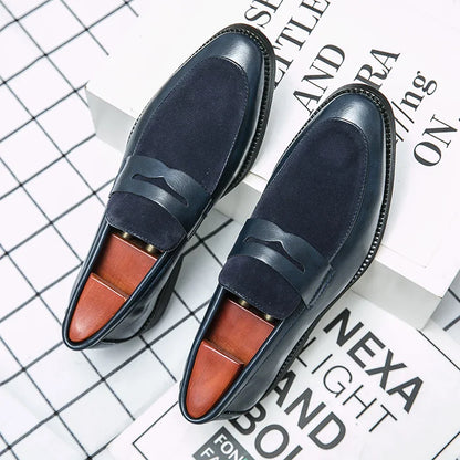 Mens Leather Designer Brand Casual Classic for Men Smile Breathable Office Loafers Formal Business Footwear Dress Shoes Flats 48