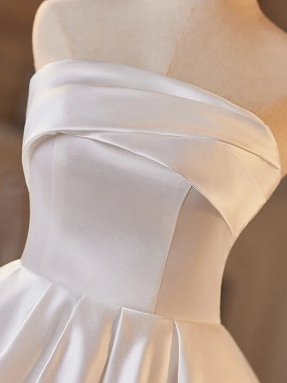 Prom Dress Homecoming Dresses for Teens Lace Formal Dress Birthday Party Annual Meeting White Short Satin Mini Graduation Dress