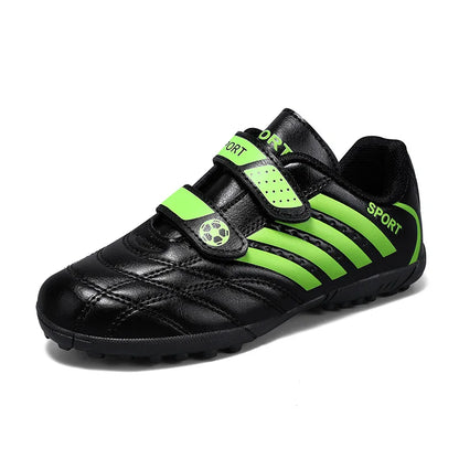 Green Children Turf Soccer Shoes Cheap Football Cleats Training Football Boots Kids Futsal Shoes Sneaker for Boy botas de fútbol
