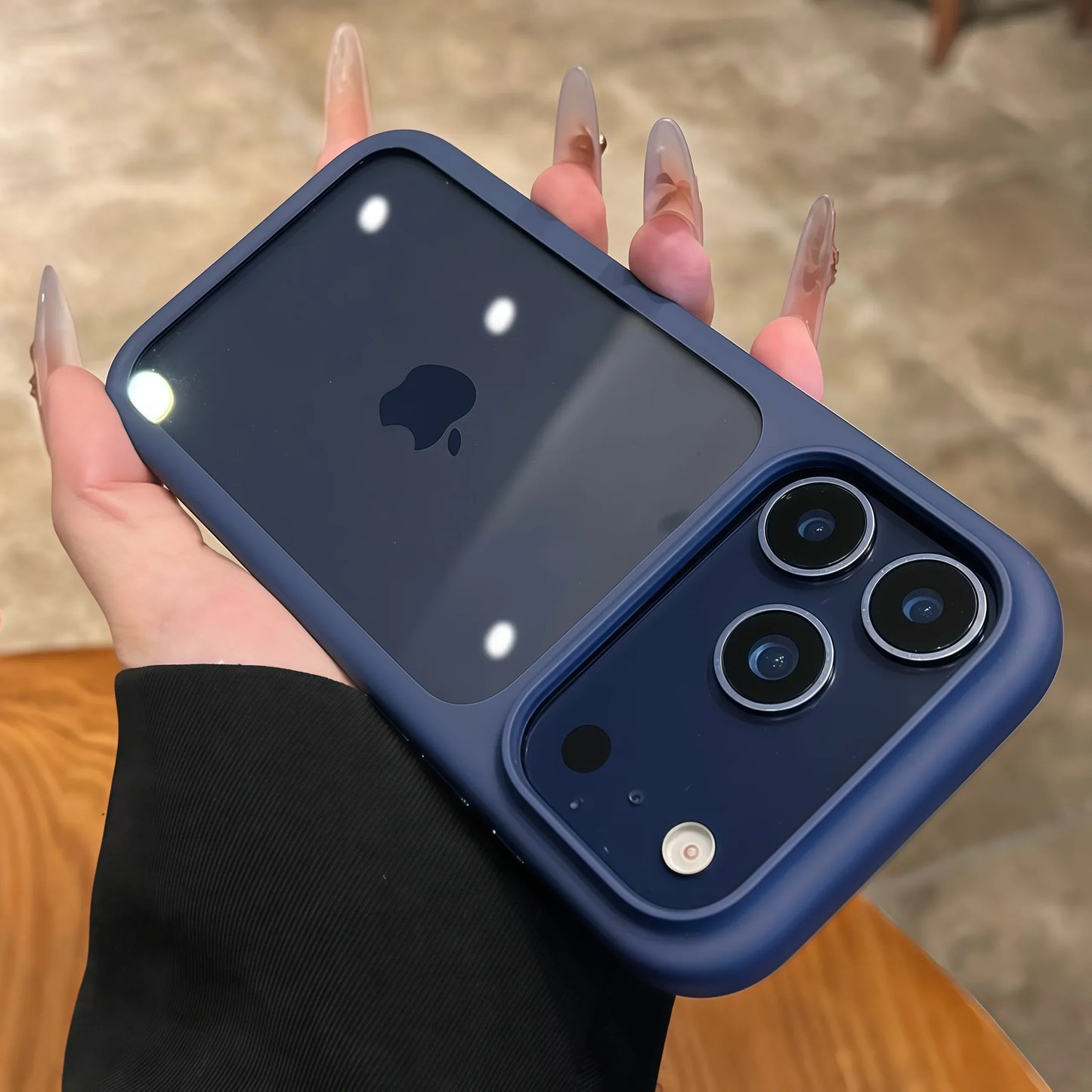 Advanced Silicone Soft Edge Transparent Hard Back Panel Case For iPhone 17 17 Pro 17 Pro Max Shockproof Phone Case Cover Gift