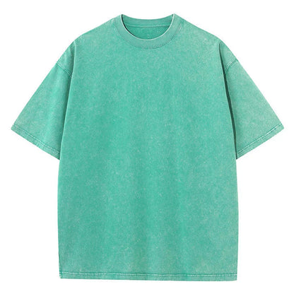 Fashion Women Cotton Solid Washed T-shirts Loose O-Neck Tee Shirts Street Casual Comfortable Short Sleeve Tops Female Clothes