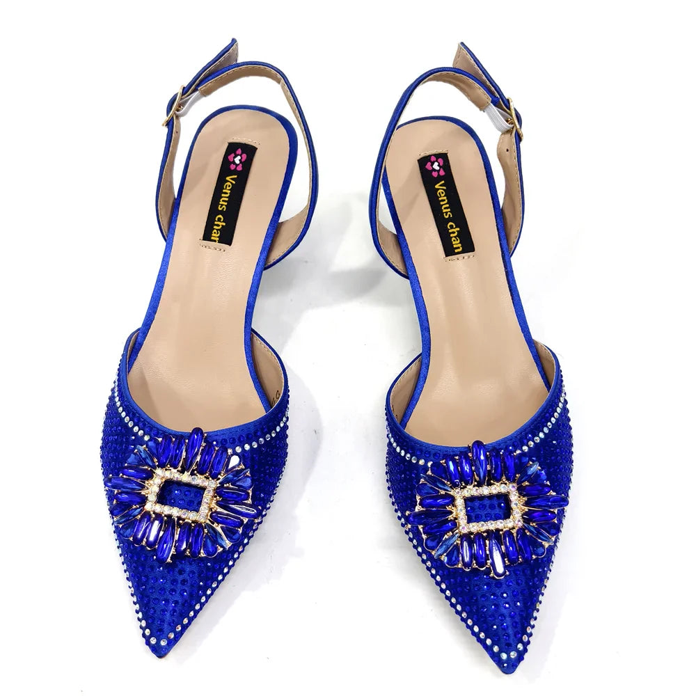 Women's Party Heels and Matching Handbag Set - Perfect for African Weddings and Special Occasions