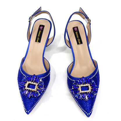 Women's Party Heels and Matching Handbag Set - Perfect for African Weddings and Special Occasions