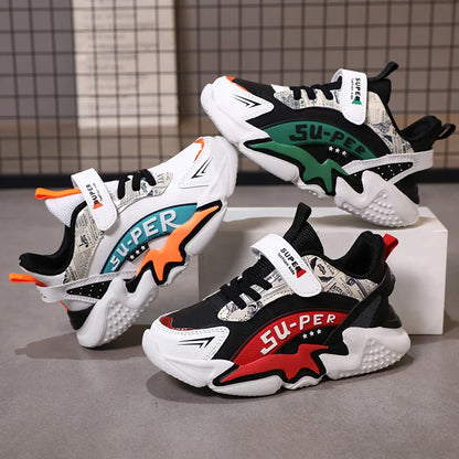 Sport Kids Sneakers Boys Casual Shoes For 5-16Years Old Children Tennis Leather Non Slip Fashion Running Shoes