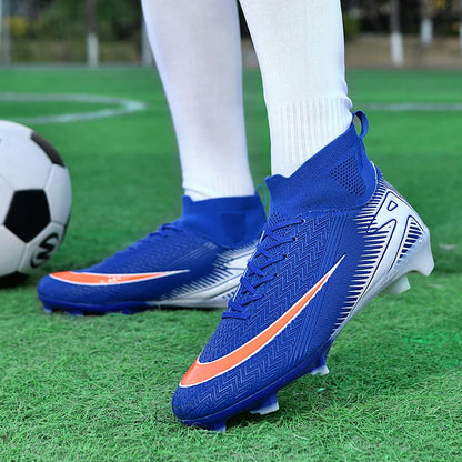 New Men Football Boots Kids Ankle Cleats Grass Soccer Shoes Futsal Indoor Sport Match Training TF/FG Hot-selling High-quality