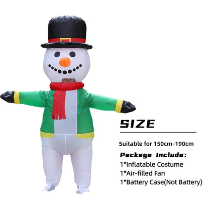Anime Snowman inflatable Cosplay Costumes Adult Snow Treasure Suit Masquerade Party Halloween Blowing Dress Up Cosplay Party