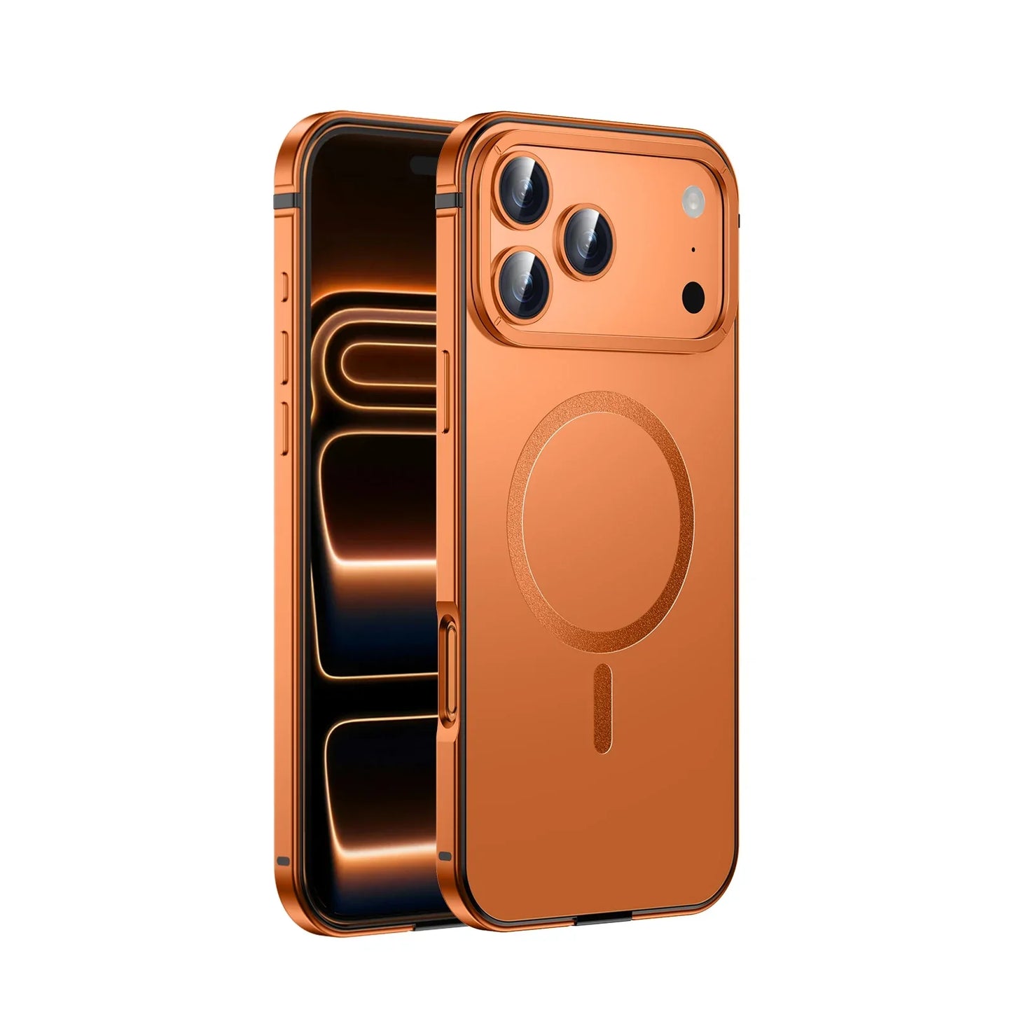 Suitable Magsafe Case for IPhone 17Pro Max 12 13 14 15 16 17Air Plus Alloy Frame Heavy Protection Phone Case