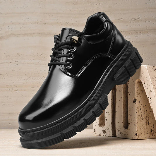Men's leather shoes with soft soles fashion men's shoes comfortable business casual height increasing formal leather shoes men