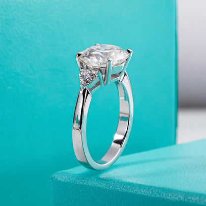 4.6 Carat D Color Moissanite Diamond Engagement Wedding Ring 925 Sterling Silver Rings Fine Jewelry Wholesale