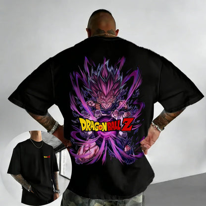 T-shirt Summer New Vegeta Printed Men's and Women's Trendy Versatile Loose Casual Short Sleeve Top