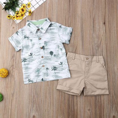 Lioraitiin Toddler Kids Baby Boy Gentleman Clothes Outfits Short Sleeve Shirts+Pants Clothing Set For Baby Boy 1-6T