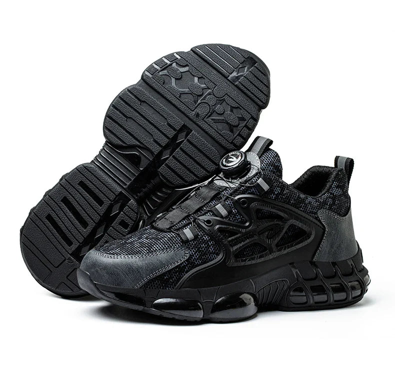 Rotating Button Safety Shoes Men Work Shoes Steel Toe Cap Working Boots Sneakers Man Anti Puncture Dangerous Work Shoes