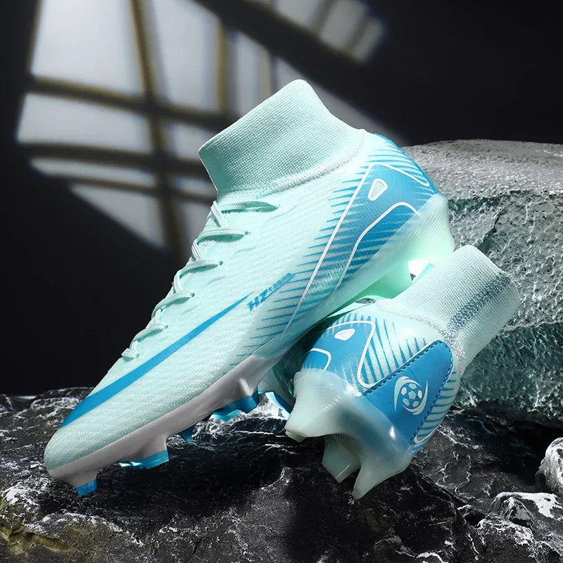 New Men Women Professional Football Boots Training Cleats Sport Sneakers Trainer Lightweight Grass Non-slip Match Soccer Shoes
