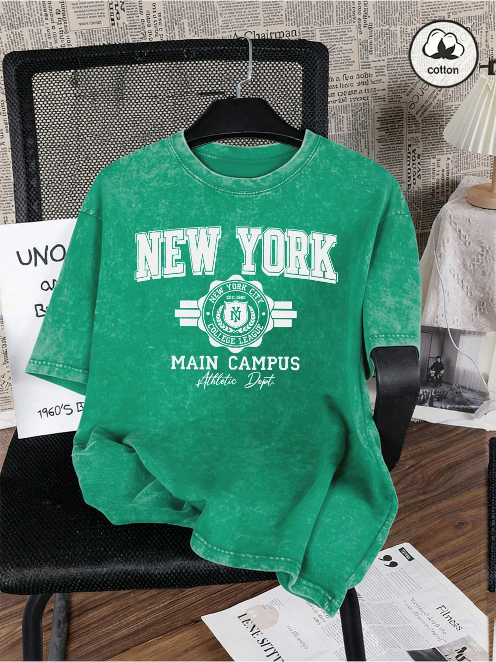 New York City Letter Printed Washed T-Shirts Men Oversize Cotton T Shirt Summer O-Neck Short Sleeve Tops Casual Male Clothes