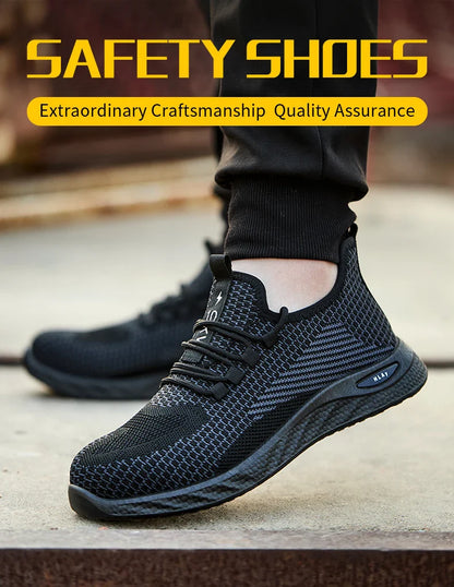 Men's safety shoes, breathable work sports shoes, puncture and smash resistant work boots, safety protective shoesTactical Boots