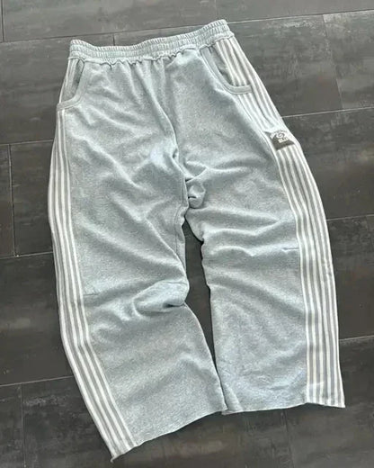 Double Toe Ripped Printed Trousers Functional Tactical Functional Men and Women Advanced Jogging Drawstring Casual Sports Pants