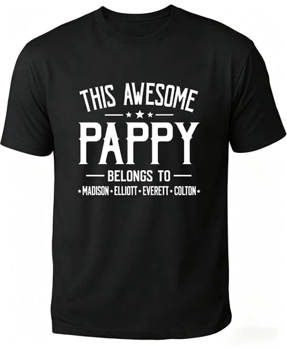 Personalized Grandpa Dad Shirt, Custom Grandpa Grandkids Name Shirt, Birthday Christmas Fathers Day Dad Grandpa Gift