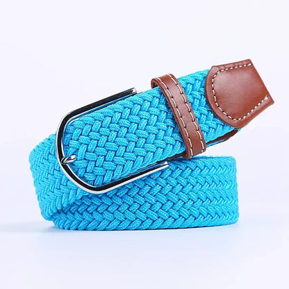 Women's Belt Fashion Casual Woven Elastic Belt Outdoor Sports Military Tactical Strap Climbing Work Belt Unisex Jeans Pants