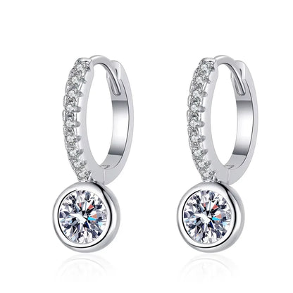 5mm D Color Moissanite Pendant Earring Lab Diamond GRA Certified Fine Jewelry 925 Sterling Silver Earring for Women Man