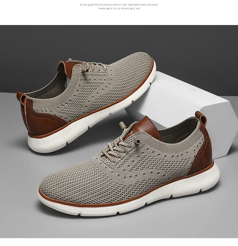 Large Size Comfortable Men's Shoes Light Fashion Casual Sports Shoes Breathable Flying Mesh Top Loafers