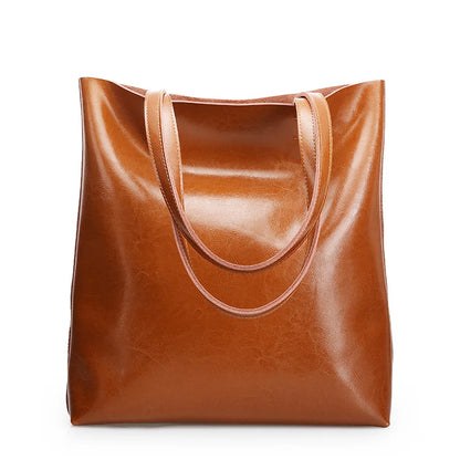 Women Genuine Leather Shoulder Bags Retro Fashion Designer Bag Large Capacity Female Versatile Tote Bag Portable Phone Bag Girl