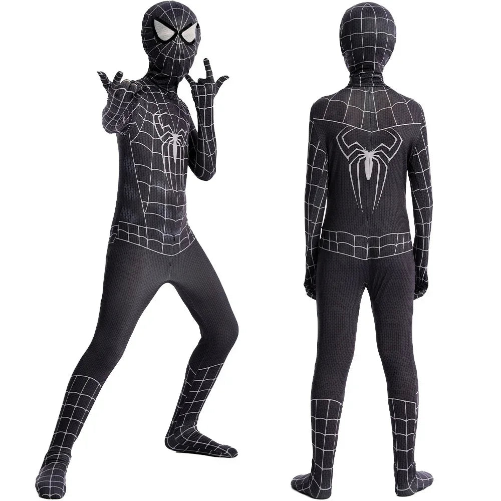 Anime Superhero  Costume Miles Morales Cosplay Zentai Bodysuit  Halloween Costumes Kids Superhero Costumes Movie Characters